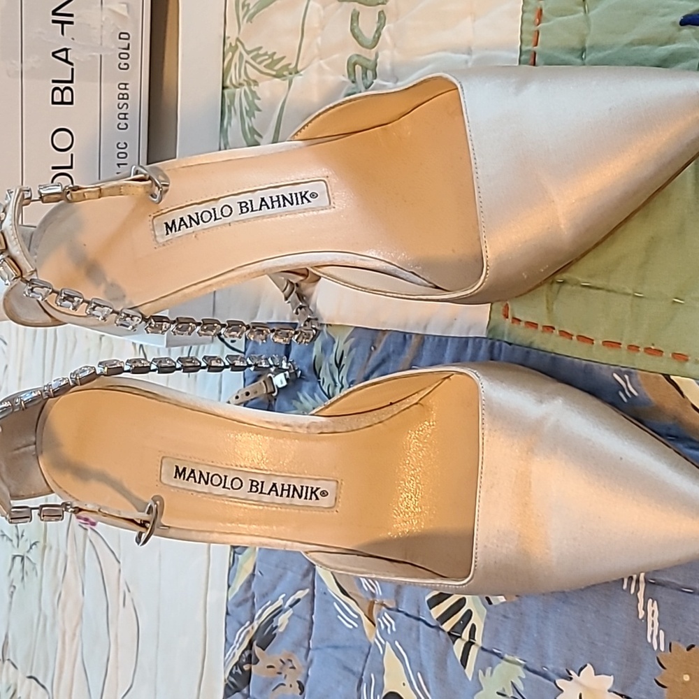 Manolo Blahnik Heels with crystal strap
